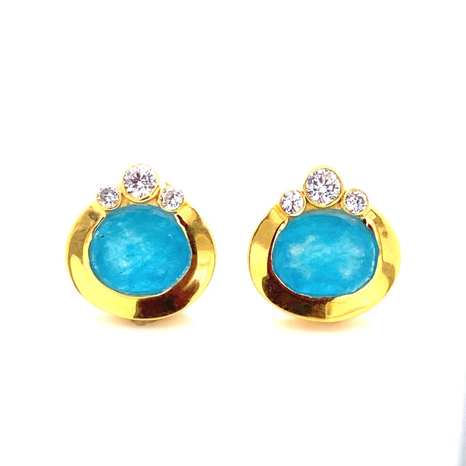 Gem Bazaar Aztec Blue | Ear Rings