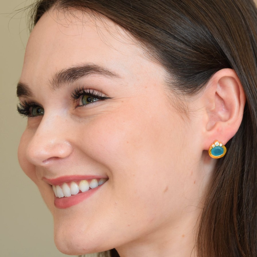 Gem Bazaar Aztec Blue | Ear Rings