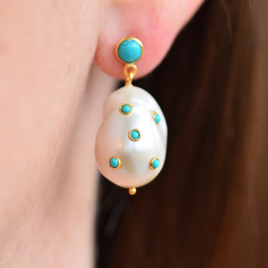 Gem Bazaar Dotty Baroques | Ear Rings