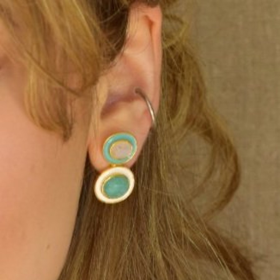 Gem Bazaar Moonstone Bon Bons | Ear Rings