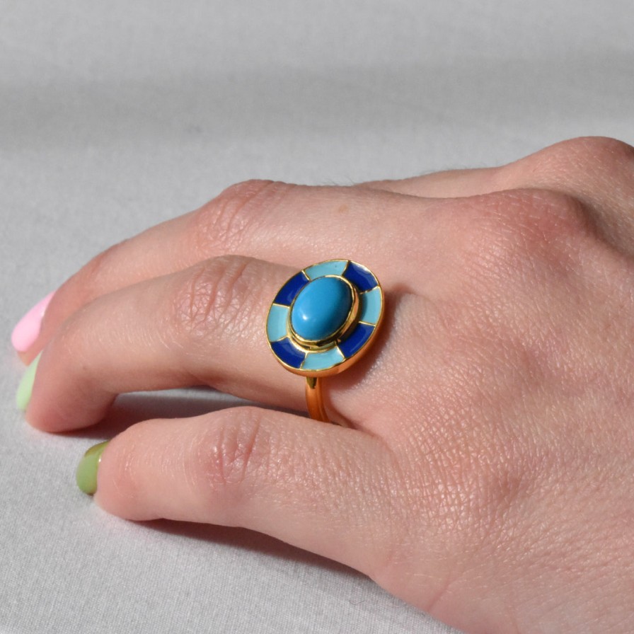 Gem Bazaar Carnival In Turquoise | Rings