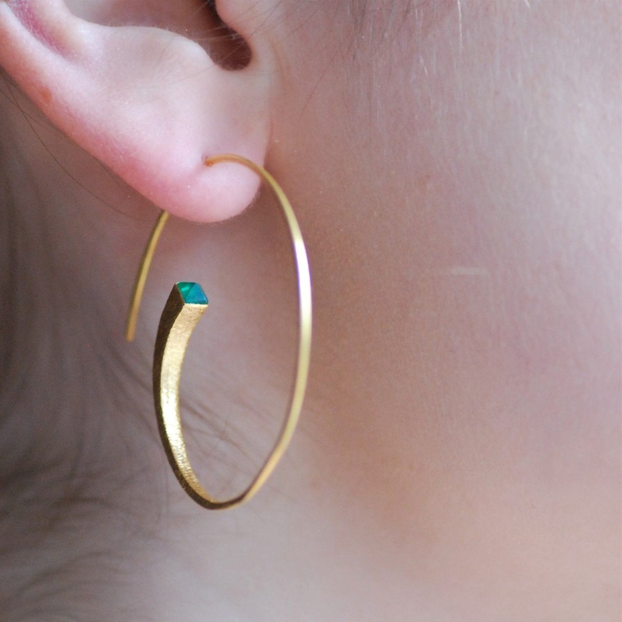 Gem Bazaar Gone Loopy In Gold | Ear Rings