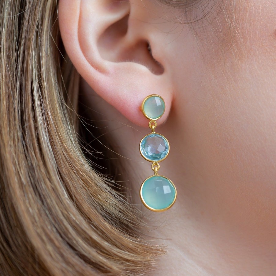 Gem Bazaar Aqua Babylon Earrings | Ear Rings