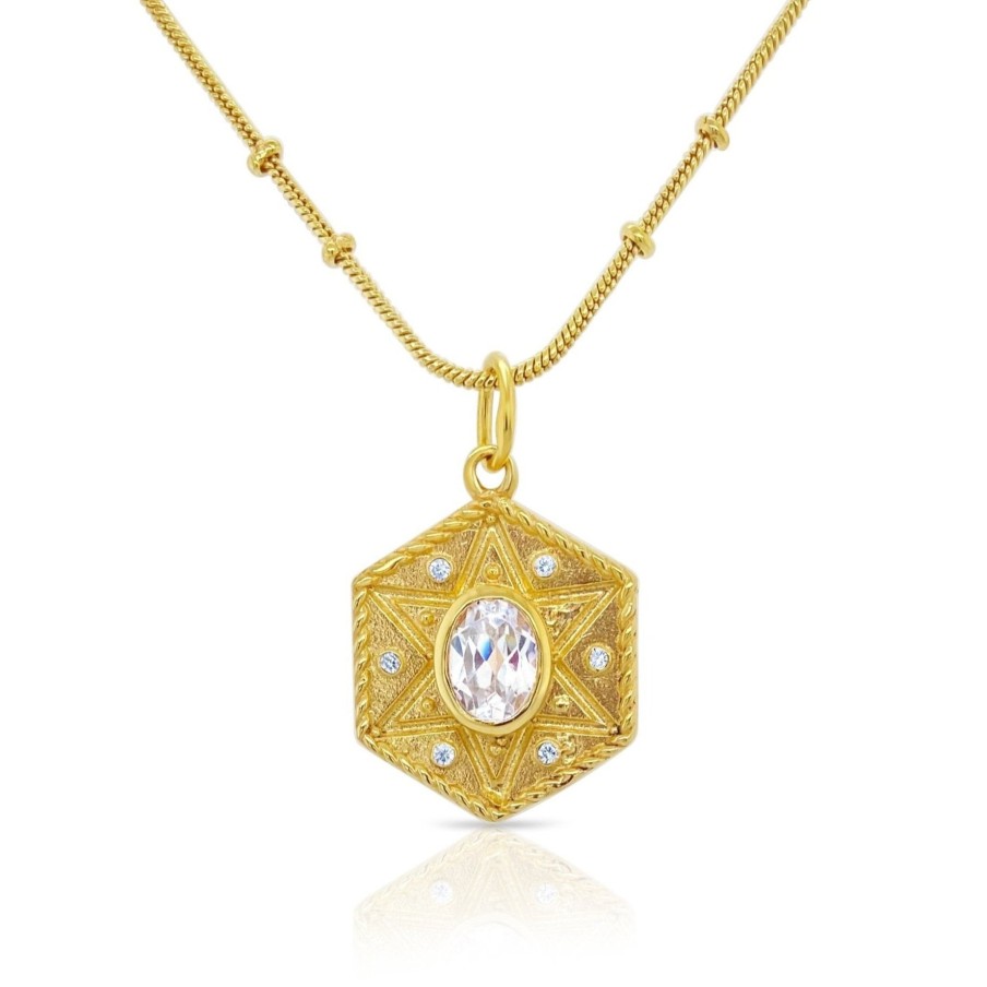 Gem Bazaar Diamond' - April'S Birthstone Mythology Pendant. | Neck Wear