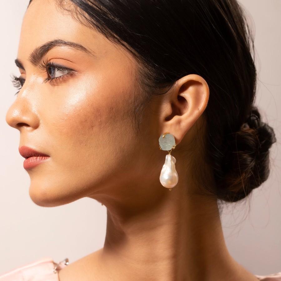 Gem Bazaar Aqua-Roque | Ear Rings