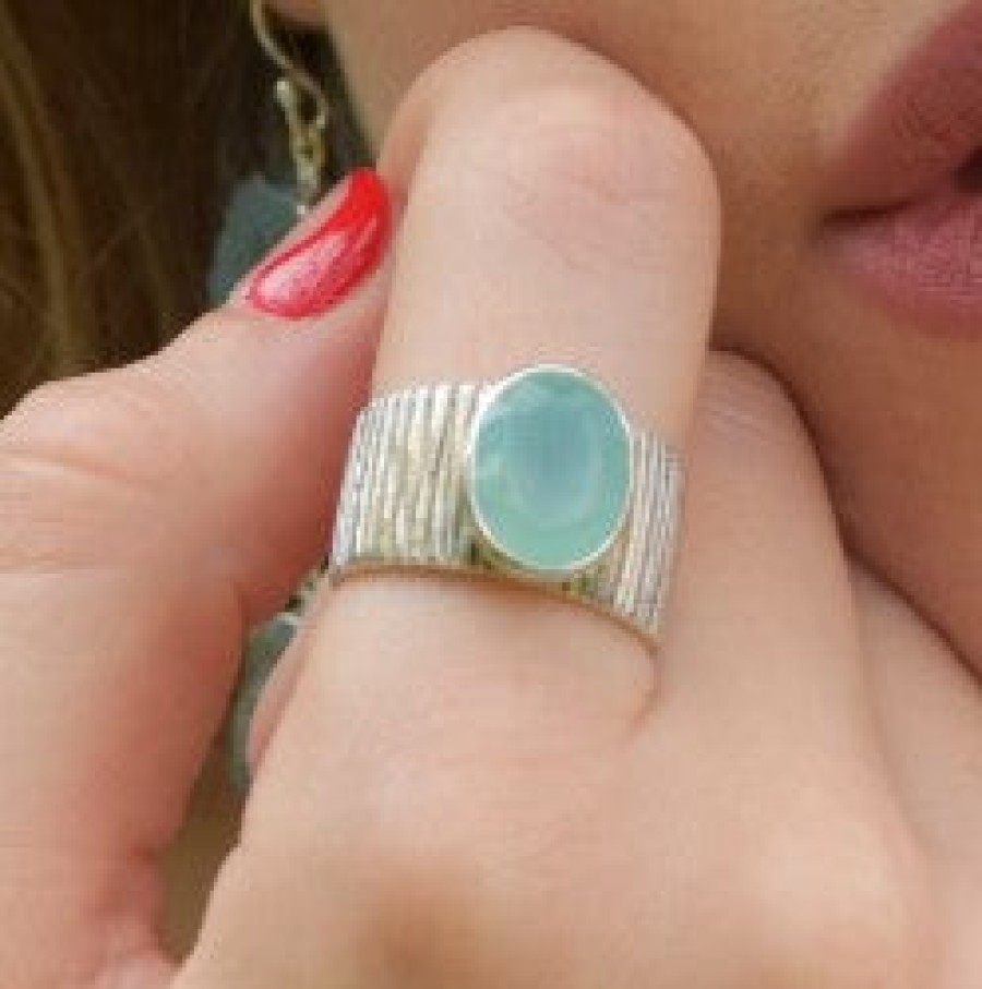 Gem Bazaar Aqua Stripe | Rings