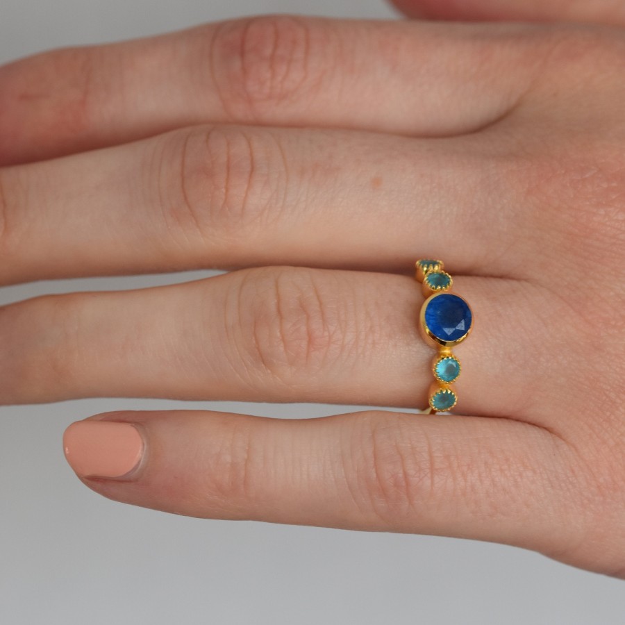 Gem Bazaar Hello Pretty Ring In Blue | Rings