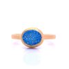 Gem Bazaar Balls Of Fire Stacking Ring In Blue Druzy | Rings