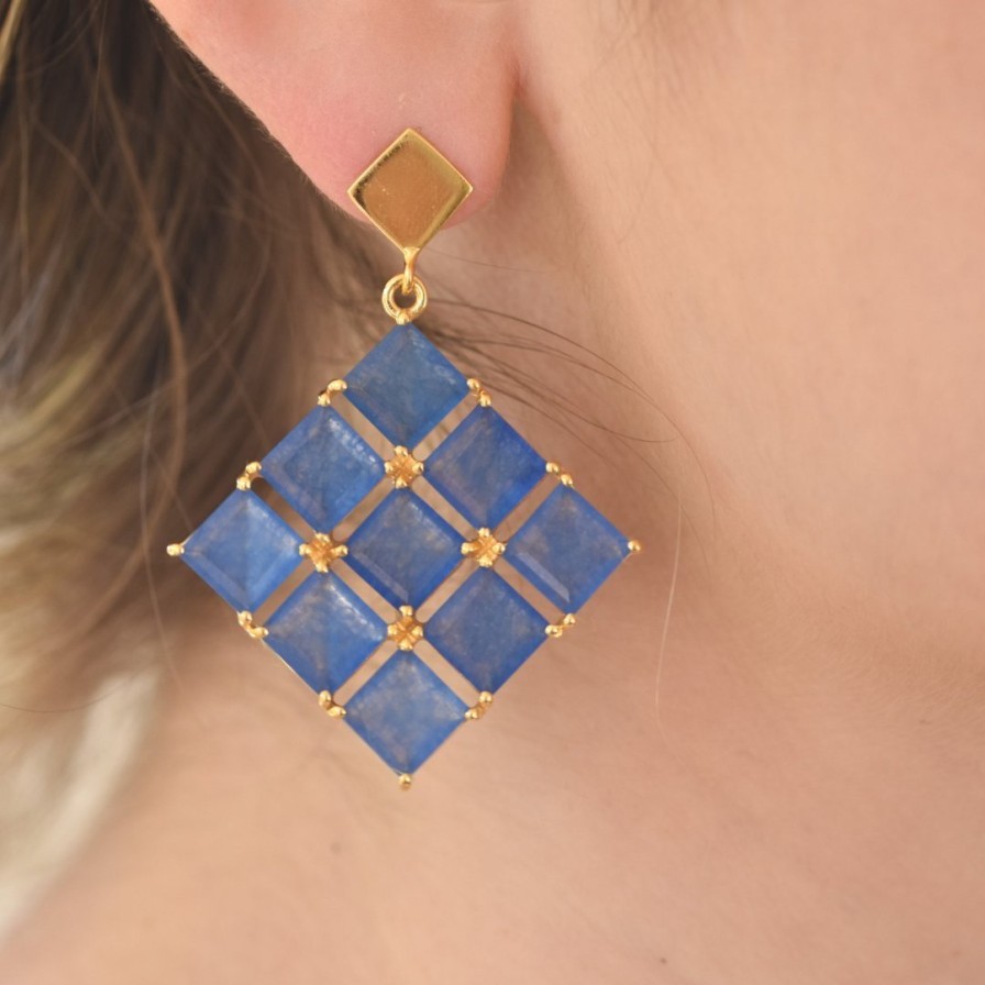 Gem Bazaar Blue Diamonds | Ear Rings