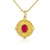 Gem Bazaar Ruby - July'S Birthstone Mythology Pendant | Neck Wear