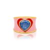 Gem Bazaar Love Heart Ring In Pink | Rings