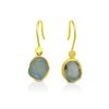 Gem Bazaar Sweet Ruffs Aquamarine | Ear Rings