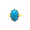 Gem Bazaar Turquoise Crown Ring | Rings