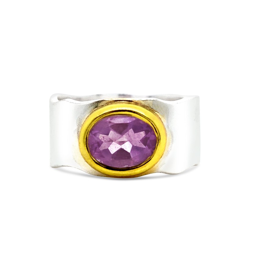 Gem Bazaar Amethyst Band Ring | Rings