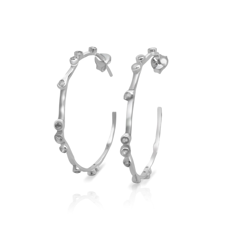 Gem Bazaar Hoop Hoop Hooray In Silver | Ear Rings