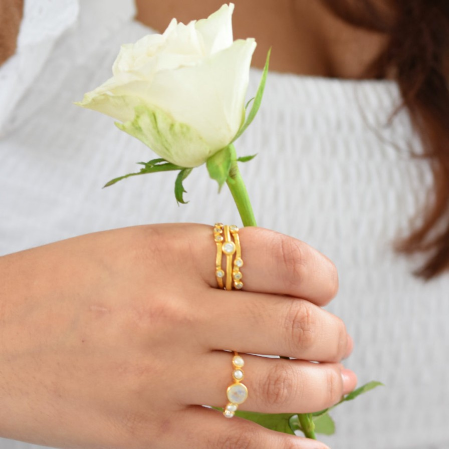 Gem Bazaar Gold Stacker Ring | Rings