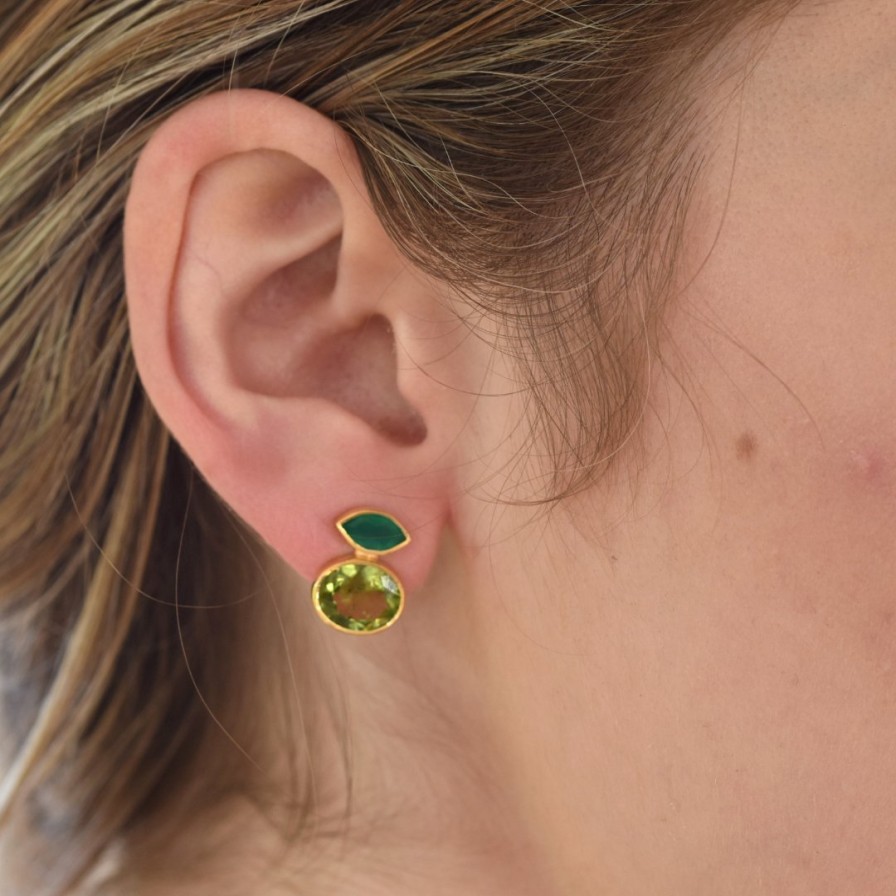 Gem Bazaar Green Eyes Earrings | Ear Rings