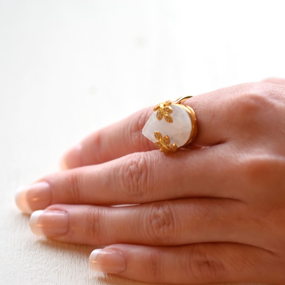 Gem Bazaar White Lace Ring | Rings