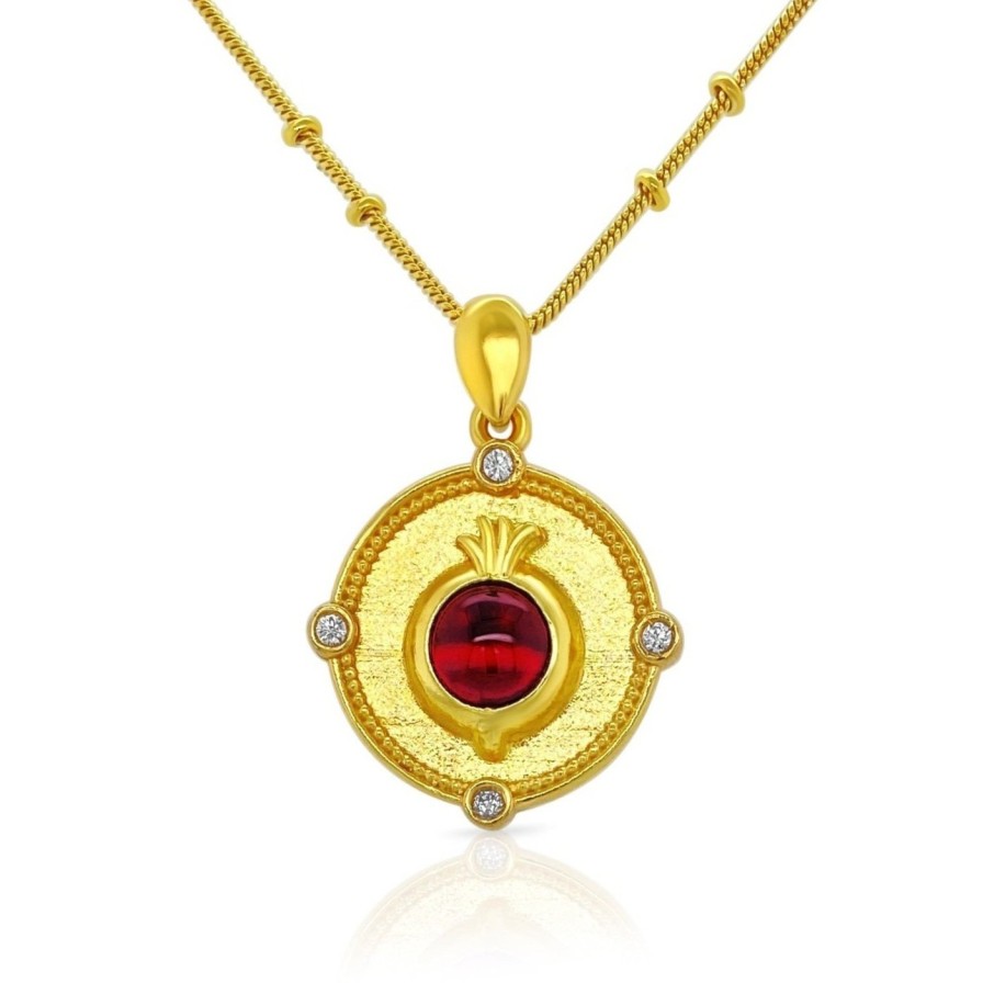 Gem Bazaar Garnet - January'S Birthstone Mythology Pendant | Neck Wear