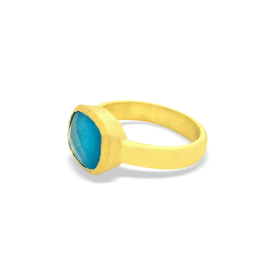 Gem Bazaar Paradise Ring In Teal | Rings