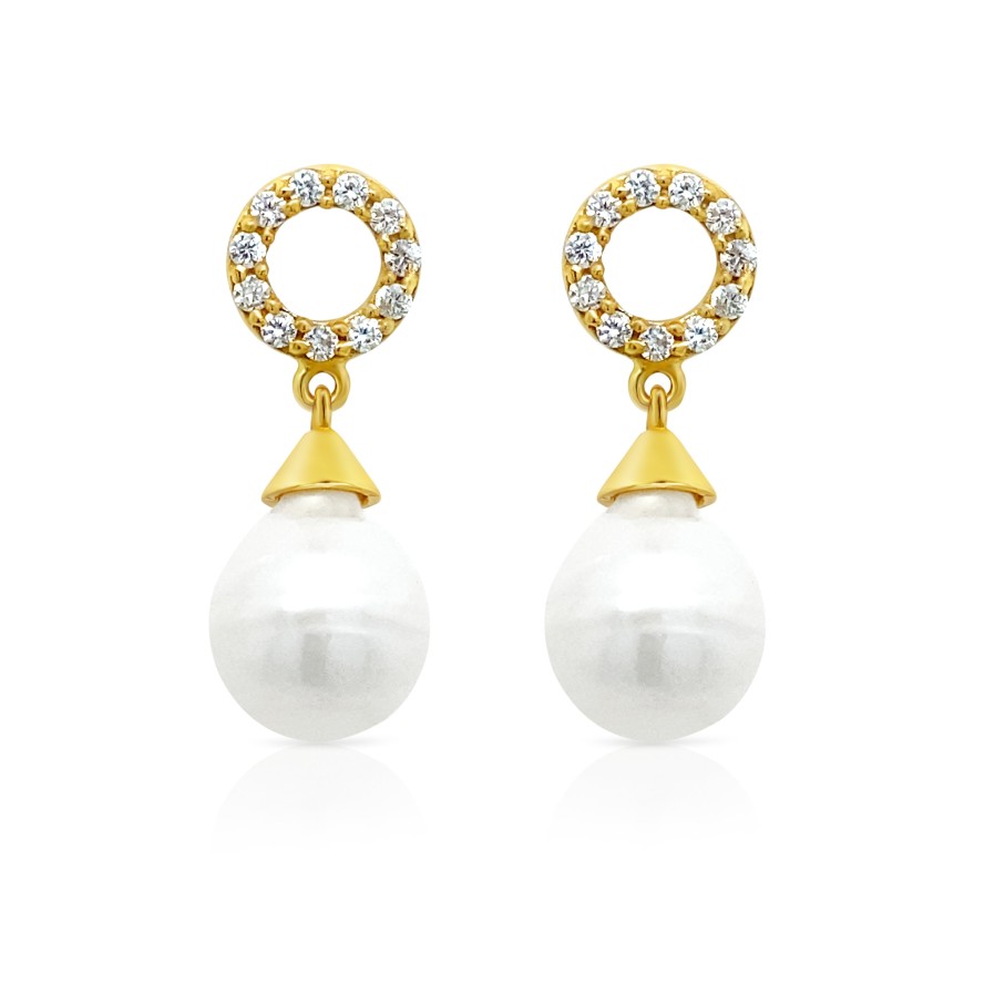 Gem Bazaar Stardust Pearl Drops | Ear Rings